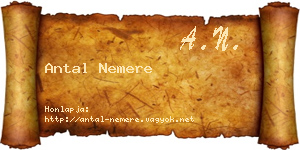 Antal Nemere névjegykártya